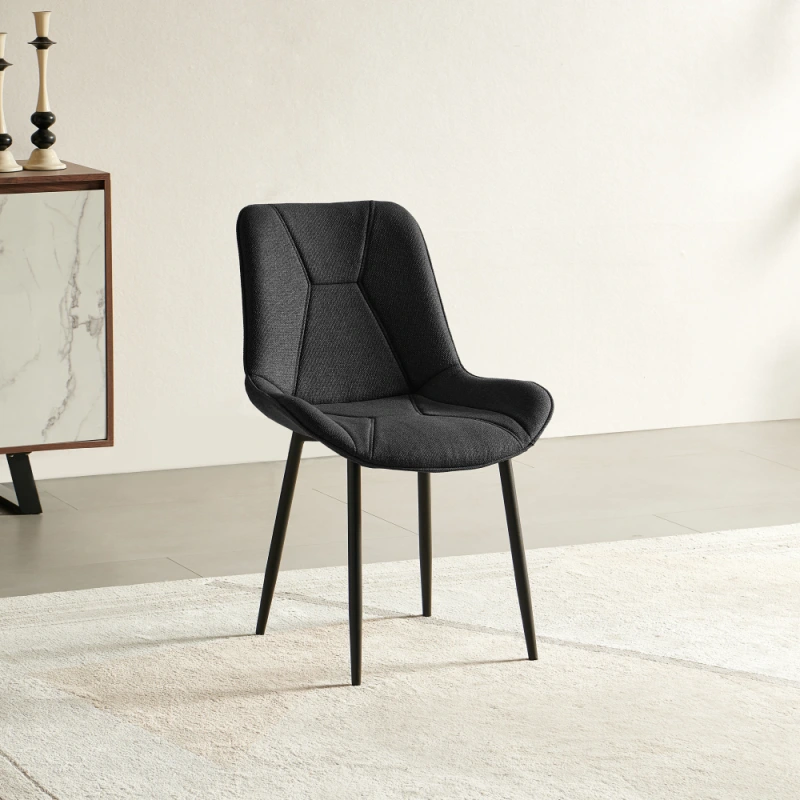 Jedálenská stolička, tmavosivá/čierna, DELTA 5