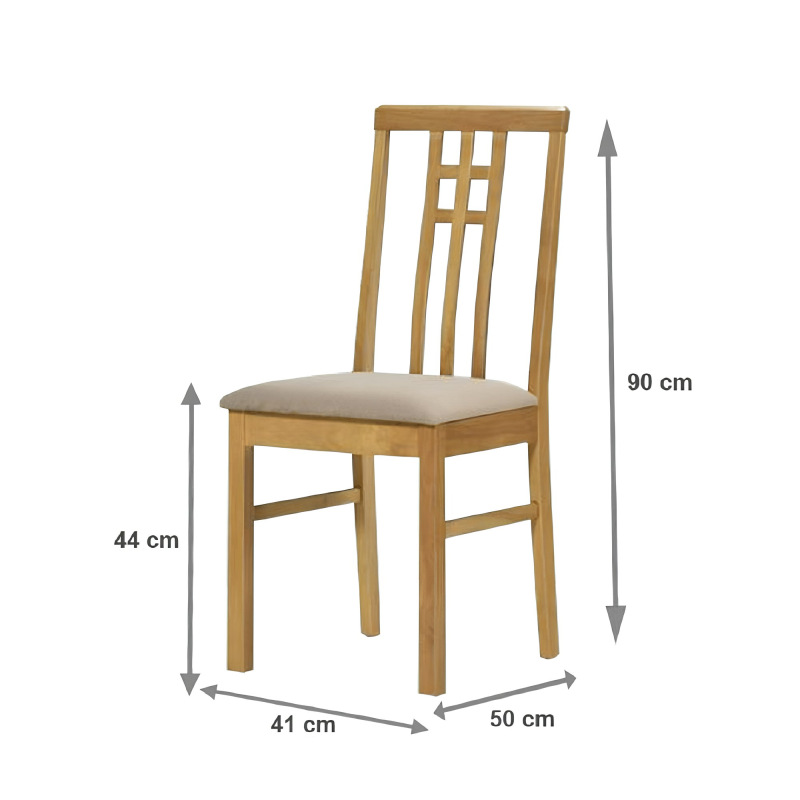 Jedálenská stolička, dub sonoma/látka krémová, SILAS 1