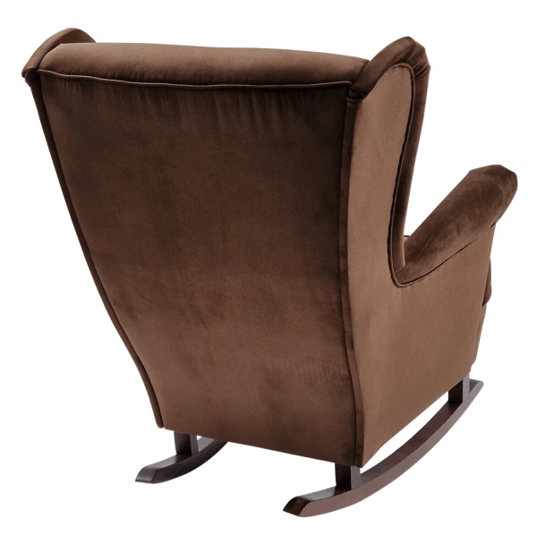 Hojdacie kreslo ušiak, hnedá/orech, TEJA 10