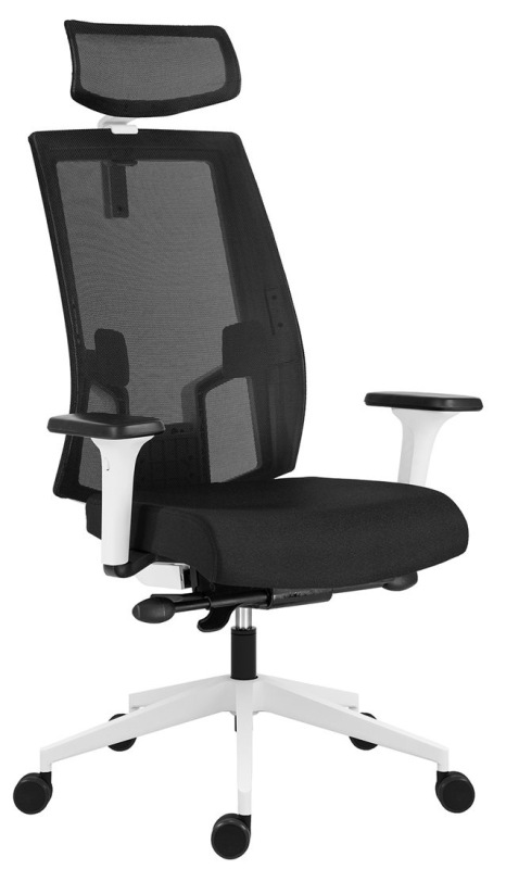 Kancelárska stolička 2900 SYN SL LAPEL BLACK WHITE čalúnenie BONDAI VISUAL 6