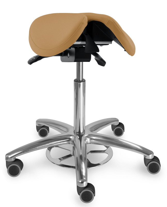 Sedlová zdravotnícka stolička 1214 S CLEAN čalúnenie KOŽENKA Silvertex, Mediflex 12