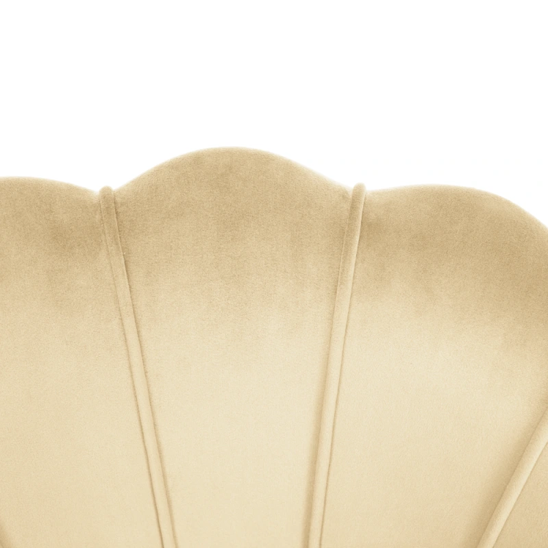 Kreslo v štýle Art-deco, béžová Velvet látka/gold chróm zlatý, NOBLEO 9