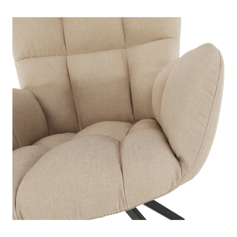 Dizajnové otočné kreslo, béžová/čierna, KOMODO 13