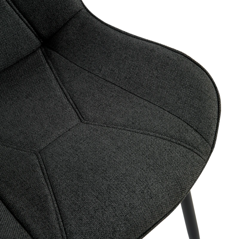 Jedálenská stolička, tmavosivá/čierna, DELTA 2