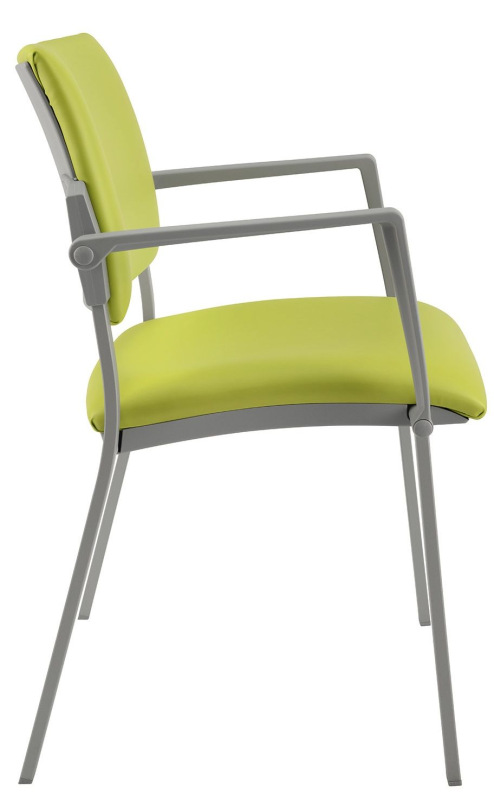 Konferenčná rokovacia stolička SQUARE VIP čalúnenie KOŽENKA Valencia, Silvertex 1