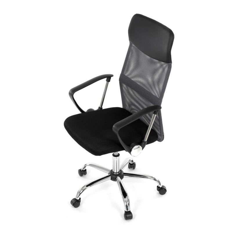 Kancelářská židle, houpací mechanismus, šedá síťovina, KA-E305 GREY 8