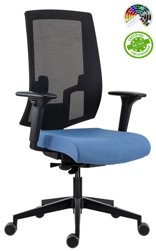 Kancelárska stolička 2900 SYN SL LAPEL BLACK WHITE čalúnenie BONDAI VISUAL