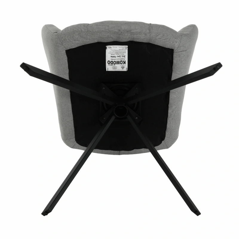 Dizajnové otočné kreslo, sivá/čierna, KOMODO 10