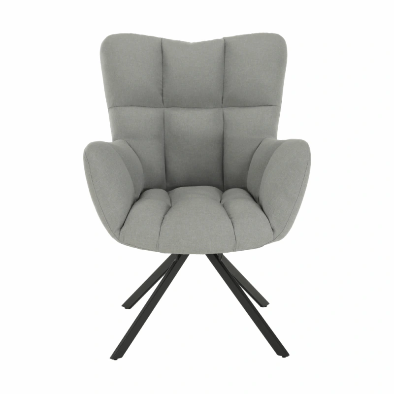 Dizajnové otočné kreslo, sivá/čierna, KOMODO 5