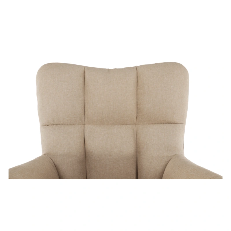 Dizajnové otočné kreslo, béžová/čierna, KOMODO 15