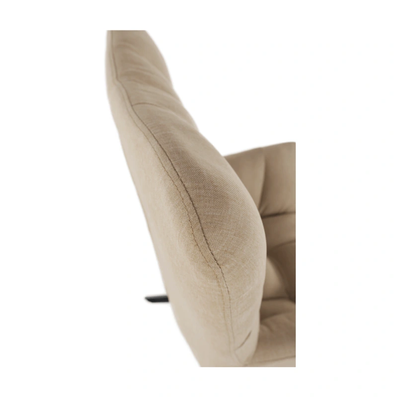 Dizajnové otočné kreslo, béžová/čierna, KOMODO 12