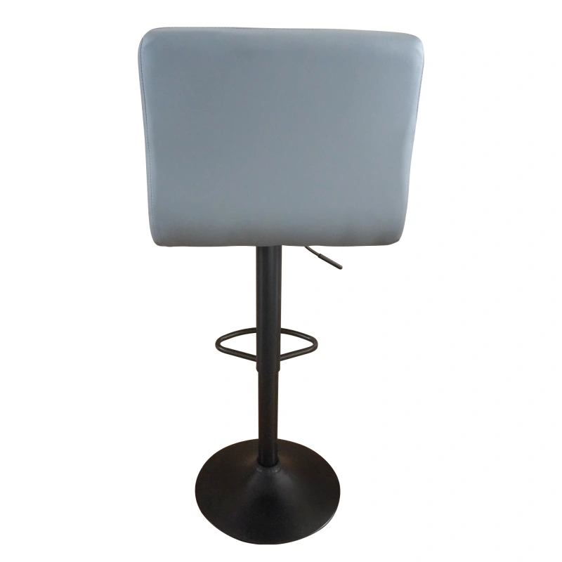 Barová stolička, ekokoža sivá/čierna, SELEST 3