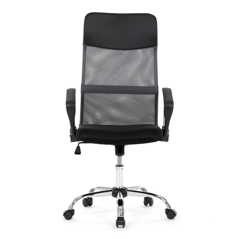 Kancelářská židle, houpací mechanismus, šedá síťovina, KA-E305 GREY 1