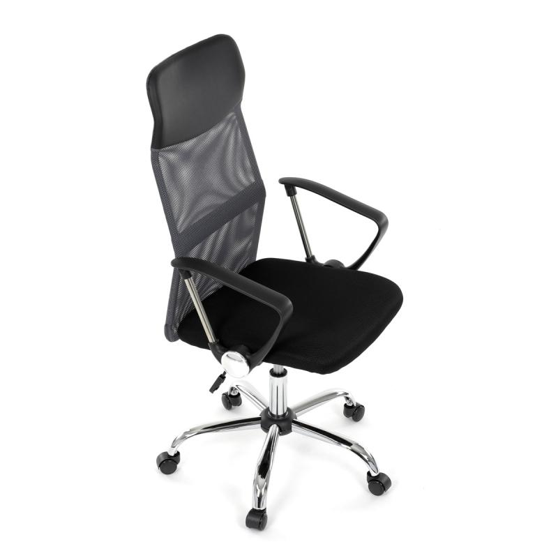 Kancelářská židle, houpací mechanismus, šedá síťovina, KA-E305 GREY 12