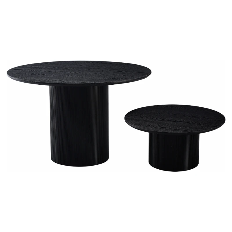 Konferenčný stolík, čierna, priemer 80 cm, MAHIR TYP 2 2
