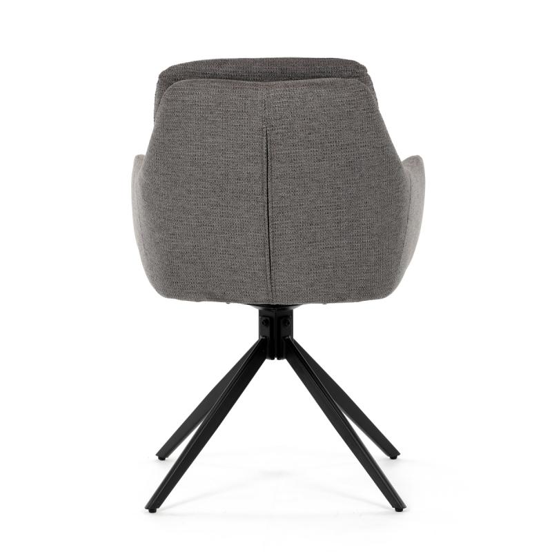 Jídelní židle, šedá, jemně hrubá látka, DCH-P3174 GREY2 4