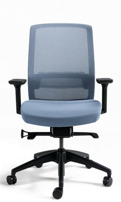 BESTUHL Kancelárska stolička J17 BLACK BP modrá svetlá