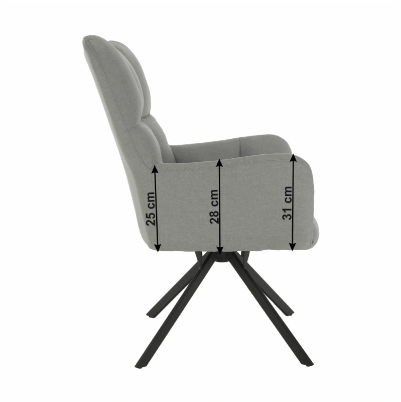 Dizajnové otočné kreslo, sivá/čierna, KOMODO 18