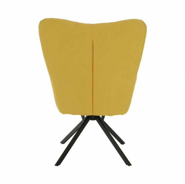 Dizajnové otočné kreslo, žltá/čierna, KOMODO 9