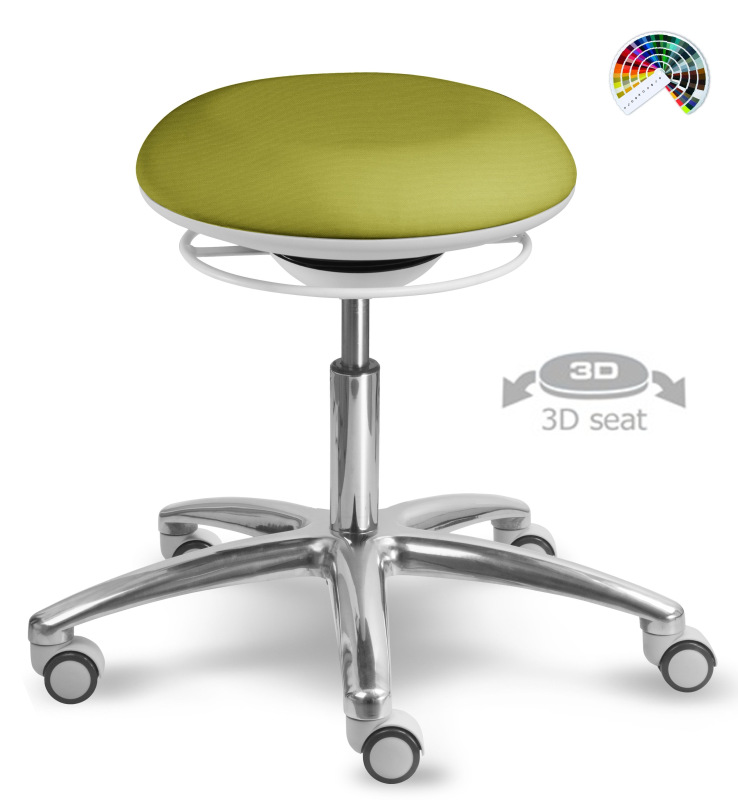 Balančná zdravotnícka stolička 1259 G DENT čalúnenie KOŽENKA Silvertex, Mediflex 6