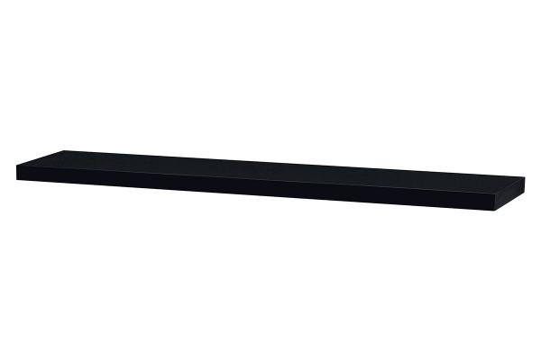 Autronic - Polička nástenná 120 cm, MDF, farba čierny vysoký lesk, baleno v ochranej fólii - P-002 B