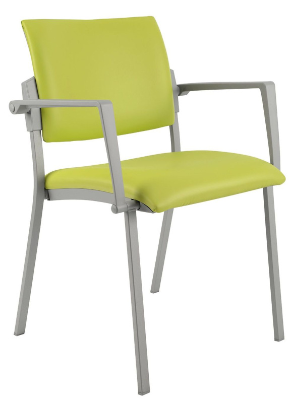 Konferenčná rokovacia stolička SQUARE VIP čalúnenie KOŽENKA Valencia, Silvertex 2