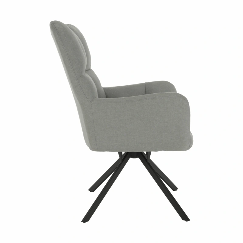 Dizajnové otočné kreslo, sivá/čierna, KOMODO 6