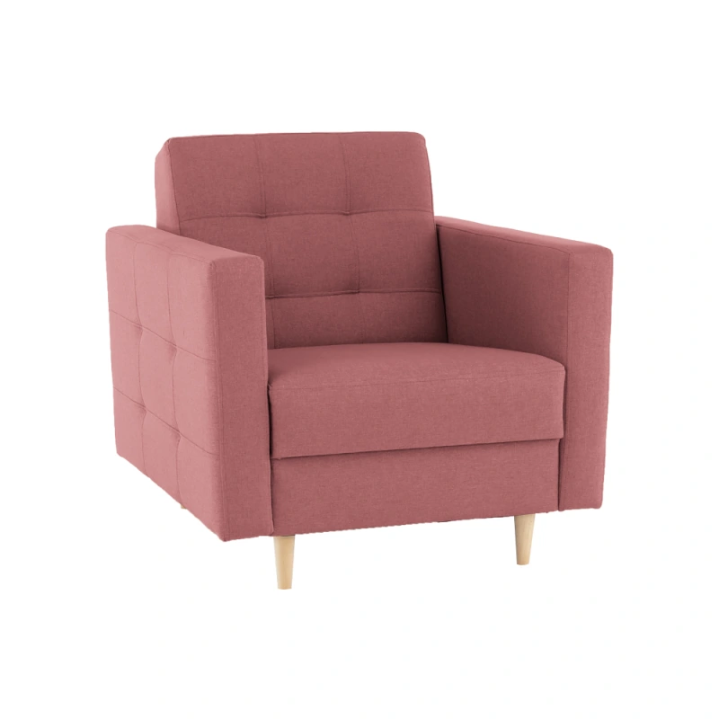 Celočalúnené kreslo, staroružová látka, AMEDIA