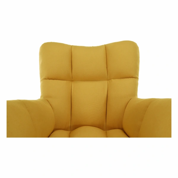 Dizajnové otočné kreslo, žltá/čierna, KOMODO 5