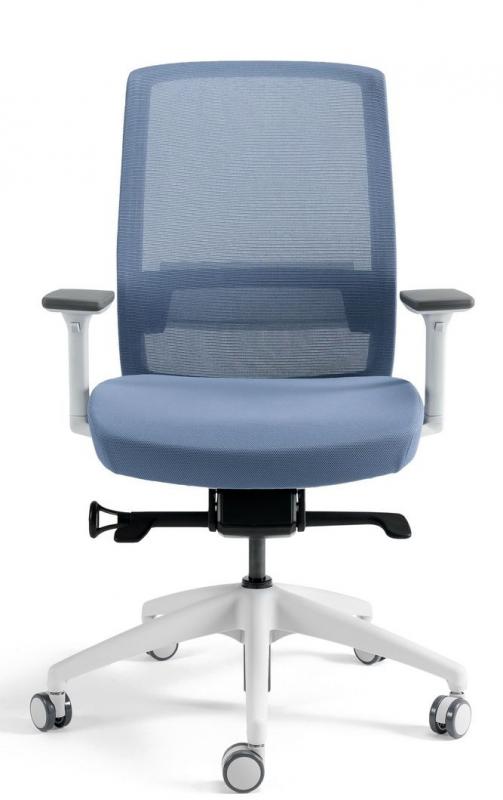 BESTUHL Kancelárska stolička J17 WHITE BP modrá svetlá