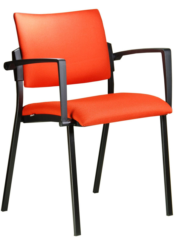 Konferenčná rokovacia stolička SQUARE VIP čalúnenie KOŽENKA Valencia, Silvertex 12