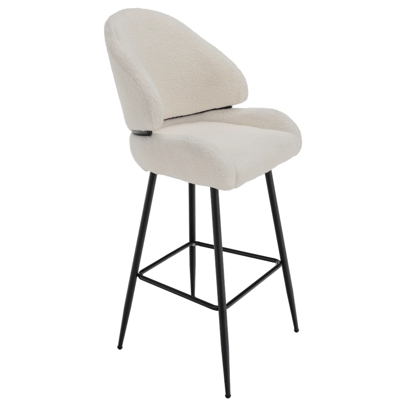 Barová stolička, biela/čierna, SANAKO TYP 2 10