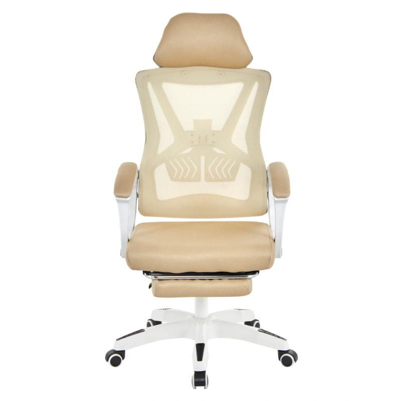 Kancelárske kreslo, béžová/biela, nosnosť 150 kg, MALVIN 3