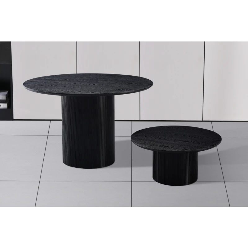 Konferenčný stolík, čierna, priemer 80 cm, MAHIR TYP 2 3