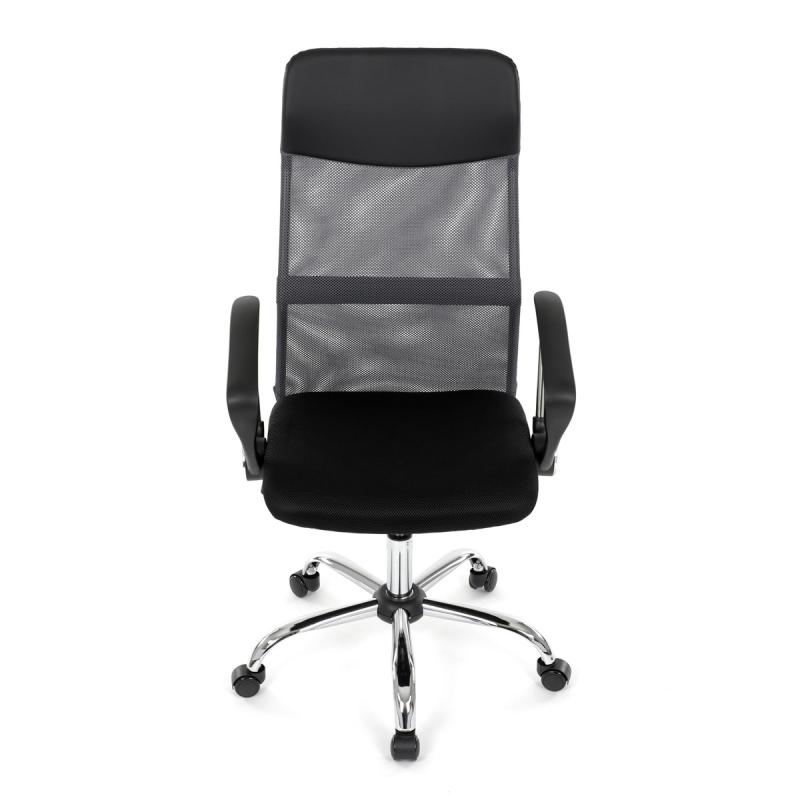 Kancelářská židle, houpací mechanismus, šedá síťovina, KA-E305 GREY 7