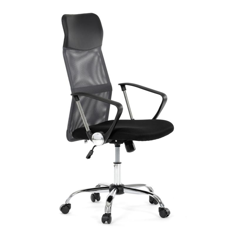 Kancelářská židle, houpací mechanismus, šedá síťovina, KA-E305 GREY 6