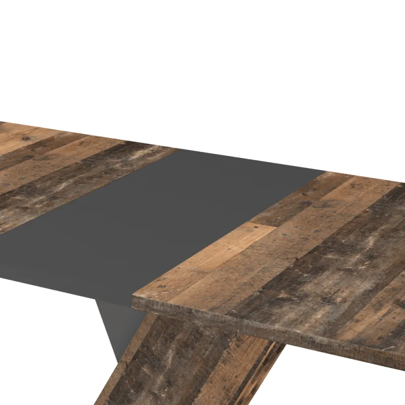 Jedálenský rozkladací stôl, old style dark/matera, 140-180x85 cm, EXIL