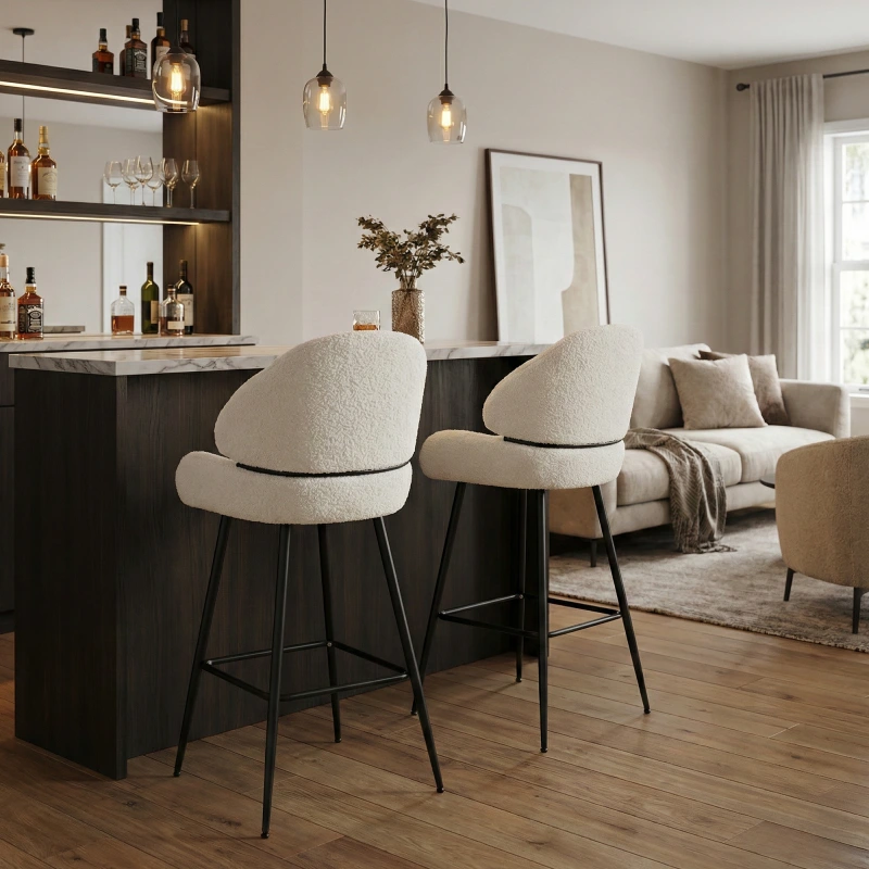 Barová stolička, biela/čierna, SANAKO TYP 2 20