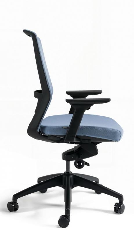 BESTUHL Kancelárska stolička J17 BLACK BP modrá svetlá