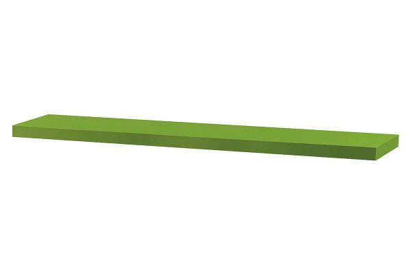 Autronic - Polička nástenná 120 cm, MDF, farba zelený mat, baleno v ochranej fólii - P-002 GRN