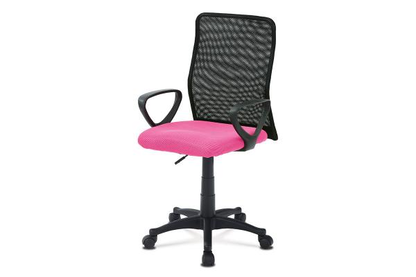 Autronic Kancelárska stolička KA-B047 PINK, látka MESH rúžová / čierna
