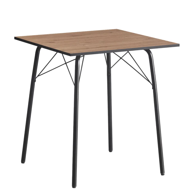 Jedálenský stôl, dub artisan/čierna, 70x70x75 cm, NALAK TYP 1