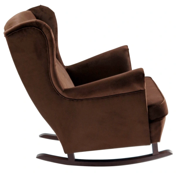 Hojdacie kreslo ušiak, hnedá/orech, TEJA 8