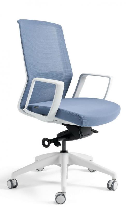 BESTUHL Kancelárska stolička J17 WHITE BP modrá svetlá