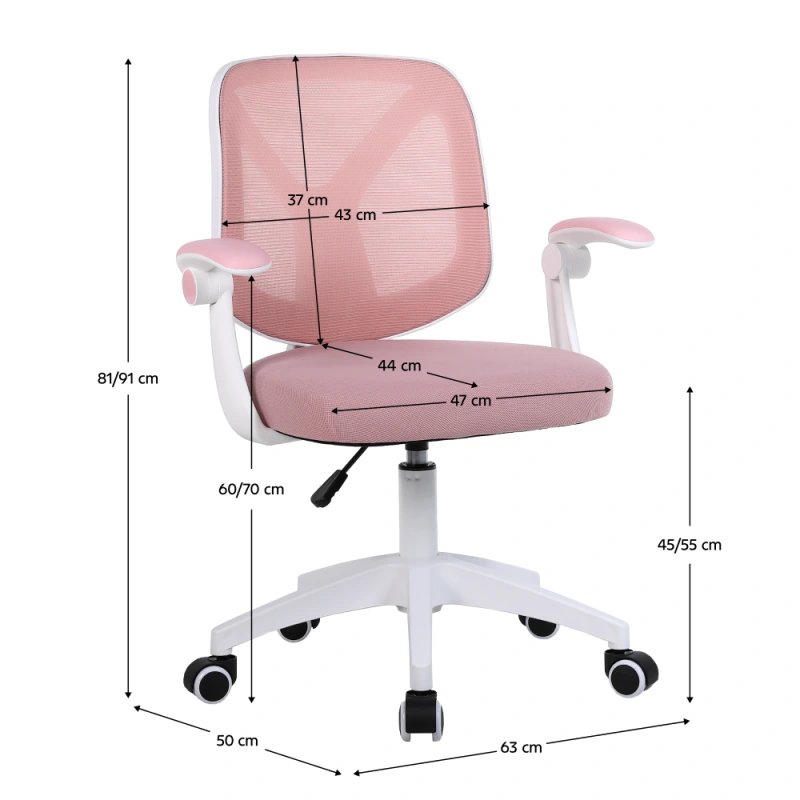 Kancelárske kreslo, ružová/biela, SOLARI 14