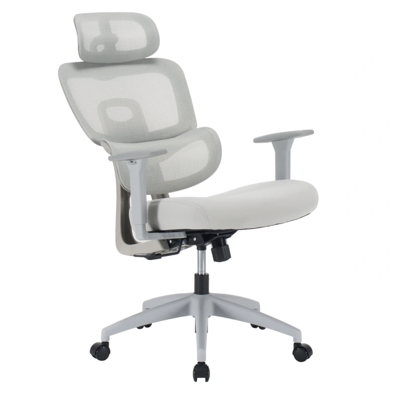 Kancelárske kreslo, svetlosivá/sivá, ERMEN 16
