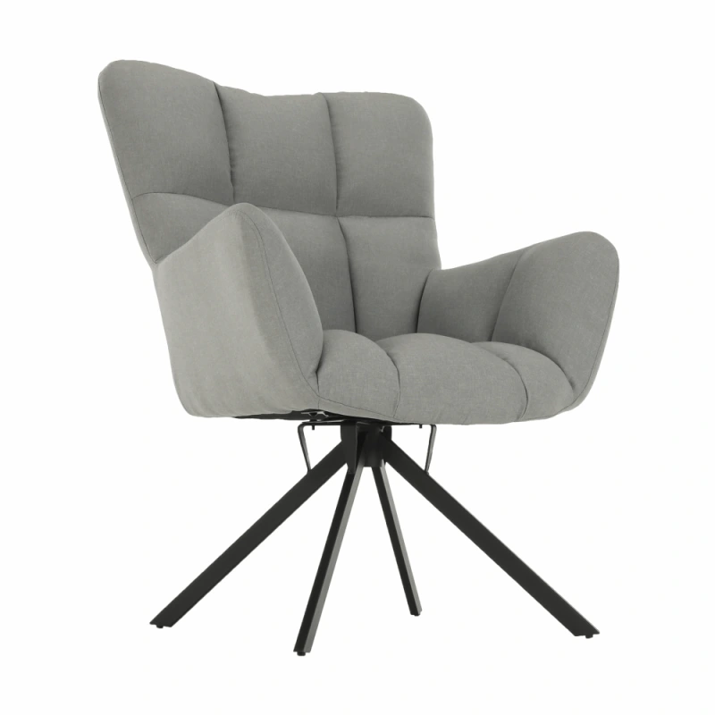 Dizajnové otočné kreslo, sivá/čierna, KOMODO 7
