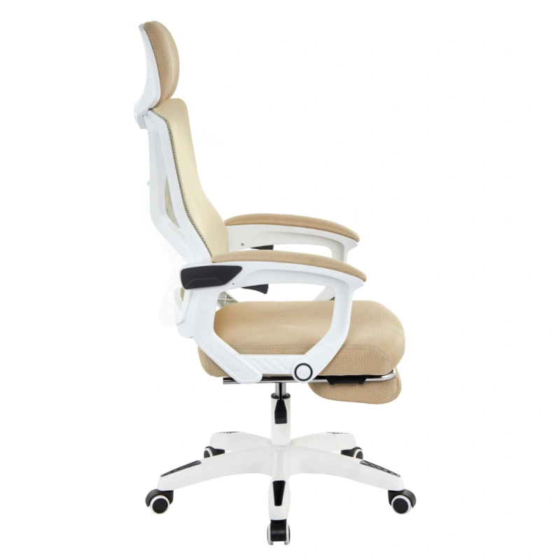 Kancelárske kreslo, béžová/biela, nosnosť 150 kg, MALVIN 5