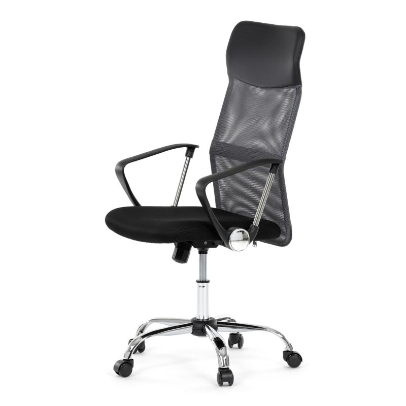 Kancelářská židle, houpací mechanismus, šedá síťovina, KA-E305 GREY 2