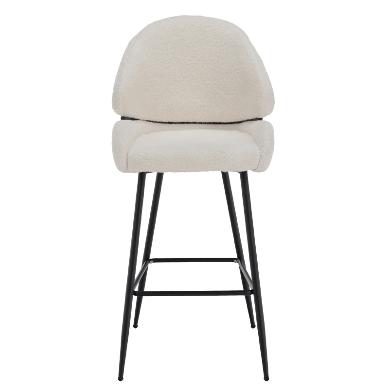 Barová stolička, biela/čierna, SANAKO TYP 2 1